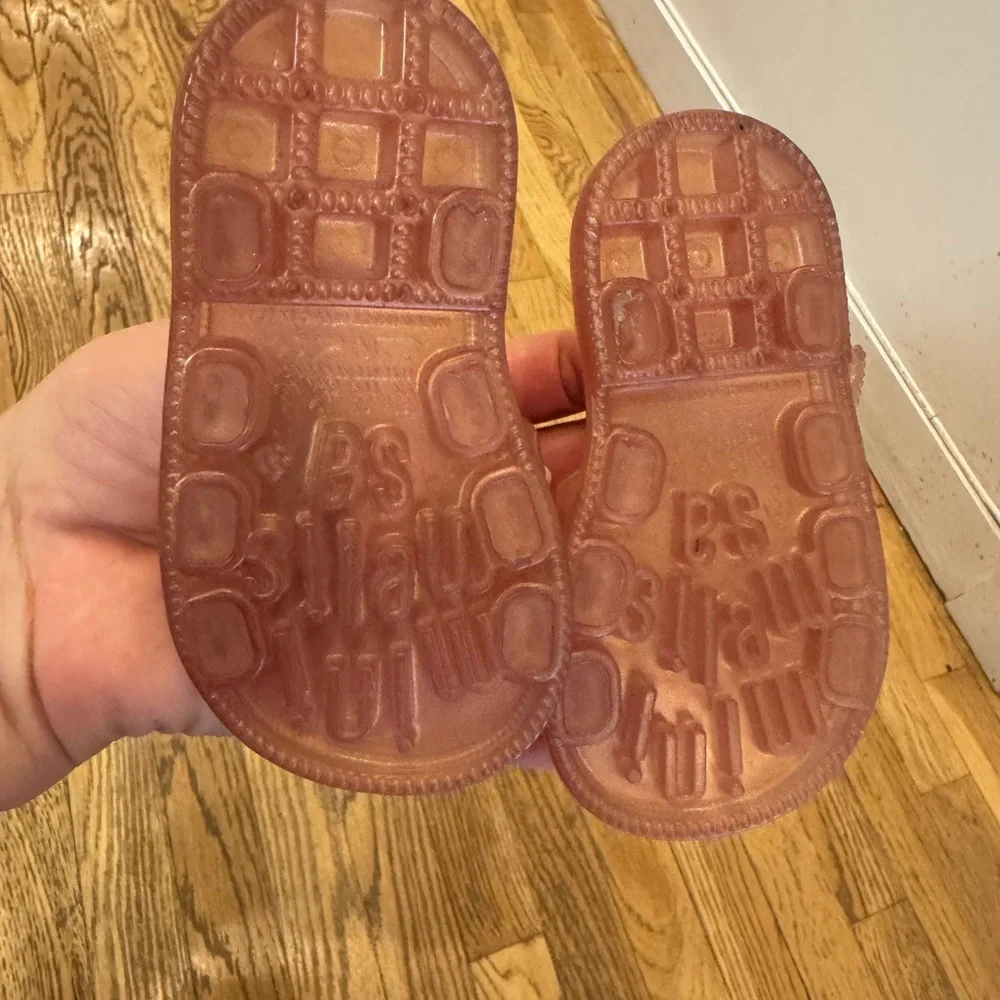 Mini Melissa Pink Flower Jelly Sandals size 6